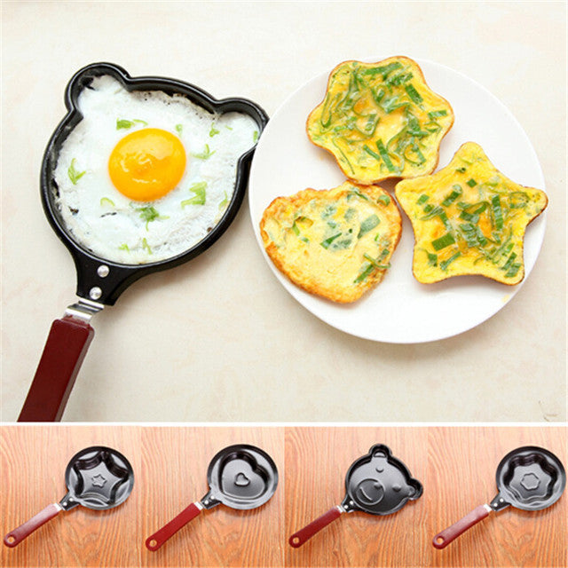 Mini Pancake Maker Cartoon Bear, Heart, Star, Frying Pan Tools